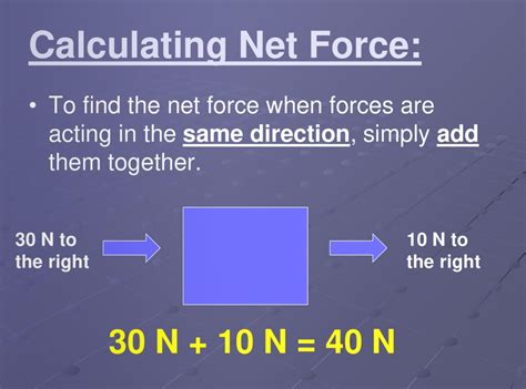 Aug 19, 2022 · There are two ways to find acceleration from the net force. The first way is to use the equation a = F/m, where F is the net force and m is the mass of the object. The second way is to use the equation a = v/t, where v is the final velocity and t is the time it takes to reach that velocity. To find acceleration using the equation a = F/m, first ... 